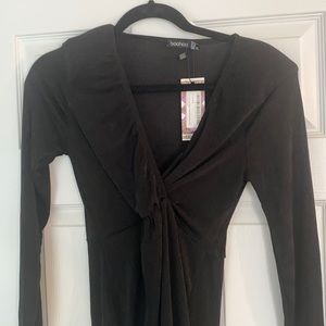 Boohoo Long sleeve black cocktail dress
